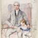 James Wyatt with his Grandaughter Mary, Oldest Child of James Wyatt Junior, sketch for the painting in the Ruskin Museum, Coniston